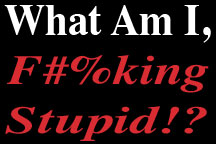 What Am I, F#%king Stupid!?